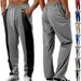 Men’s Color-Block Jogger Pants – Logo-Embellished Drawstring Casual Trousers (Navy/Black/Grey/Charcoal/Burgundy, S-XXXL)_viptrois.com