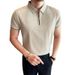 High End Men's Business Shirt Summer New Style Breathable Outdoor Thin Versatile Short Sleeved Collared Trendy Shirt_viptrois.com