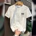 Embroidered Short Men's Summer Korean Style Trendy Simple Half Sleeved Top Loose Casual Brand T-shirt_viptrois.com