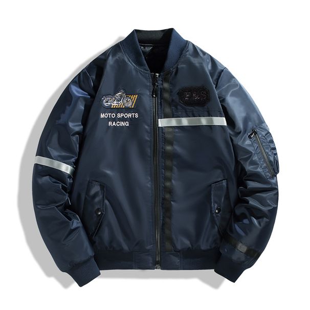 Men's Clothing American Fashion Brand Spring And Autumn Embroidered Workwear Jacket Street Quilted Top Casual Air Force Ma1 Pilot Jacket Men_viptrois.com
