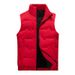 Lightweight Quilted Down Vest - White Duck Feather Puffer Sleeveless Jacket With Zip Front, Multiple Pockets, All-Season Layering Piece_viptrois.com