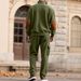 Men's Clothing Utumn And Winter Corduroy Sweatshirt Sweatpants American Style Henry Stand Collar Access Control Pullover Overalls Suit Men_viptrois.com