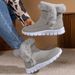 Plus-size women's casual thick warm snow boots_viptrois.com