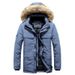 Men's Clothing new 2024 business men's cotton coat large size youth winter cotton coat fur collar hooded jacket_viptrois.com