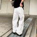 Men's Clothing New Trendy Straight Jeans For Men Light Luxury Graffiti Print Korean Style White Loose Casual All Match Trousers For Summer_viptrois.com