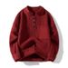 Men's Half-Turtleneck Button Sweater – Warm Winter Knit Pullover (Black/Grey/Beige, M-3XL)_viptrois.com