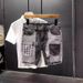 Men's Clothing Personalized Multi Pocket Stitching Contrast Color Versatile Denim Shorts Trendy Casual Shorts_viptrois.com