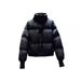 Winter New Solid Color Hooded Cotton Jacket Thickened Warm Trendy Casual Loose Down Jacket Outdoor Sports Daily Commuter Breadman_viptrois.com