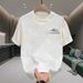 Men's Clothing Cotton Short Sleeved T Shirt For Men And Women, Casual And Versatile, Loose Round Neck Short Sleeved Top, Large Size Bottoming Shirt_viptrois.com