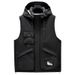 Men’s Plus Size Hooded Vest Jacket – Sleeveless Winter Coat With Multi-Pockets, Warm & Comfortable (Black/Brown, 4XL-11XL, Up To 380 Lbs)_viptrois.com