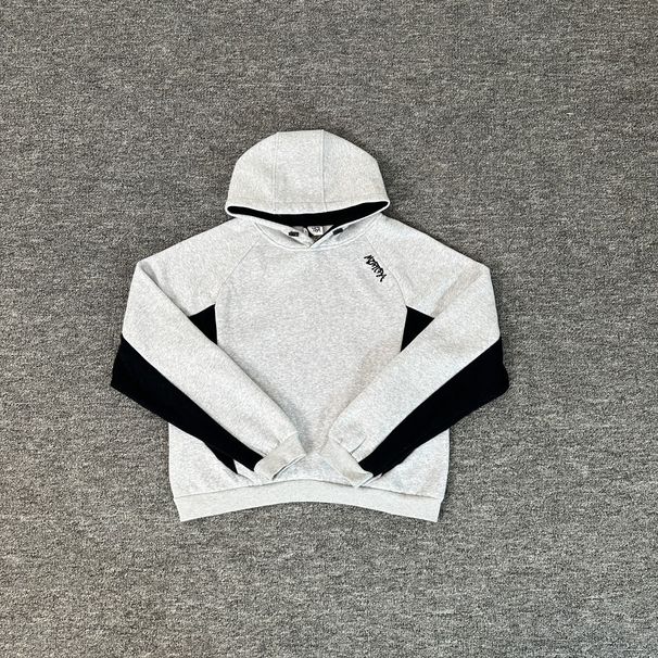 Mertra Patchwork Embroider Fleece High Street Loose Unisex Batwing Sleeve Hoodie Sweatshirt Casual Long Pants Set_viptrois.com