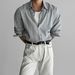 Striped Long Sleeved Shirt Men's Spring And Summer Light Mature Style Casual Non Iron Blue Light Sun Protection Shirt_viptrois.com