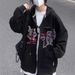 Men's Clothing Y2K Gothic Star Zip-Up Hoodie - Edgy Streetwear Jacket With Celestial Motifs Fashion Trends_viptrois.com