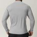 Men's Quick-Dry Zip-Up Long Sleeve T-Shirt For Running, Gym, Workout & Casual Wear – Breathable, Lightweight & Comfortable Activewear_viptrois.com