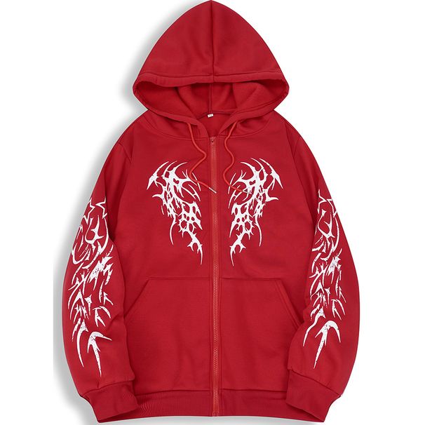 Trendy Unisex Zip-Up Hoodie With Adjustable Hood, Oversized Fit, Stylish Color Block Design For Casual Streetwear_viptrois.com