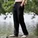 Men's Casual Elastic Waist Pants - Summer Comfortable Loose Fit Trousers For Outdoor & Daily Wear (Multiple Colors & Sizes)_viptrois.com