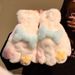 Cartoon Star Small Bone Five Finger Gloves Women In Winter, Cute Plush, Thick Warm, Hanging Neck For Cycling, Windproof_viptrois.com