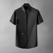 Summer New Men's Shirt Fashion Trend All Match Free Ironing Solid Color Bee Short Sleeved Half Sleeved Shirt_viptrois.com