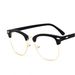 2025 Anti-strahlung Optische Brillen Stilvolle Computer Gläser Klassische Browline Rahmen Retro Brille Anti-blau Licht Unisex_viptrois.com