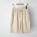 Men's Clothing Shorts Men Summer Thin Cotton And Linen Shorts Men's Beach Pants Ramie Shorts White Casual Big Pants_viptrois.com