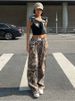 Men's Clothing Foreign Trade Spring And Autumn New High Waisted Casual Pants, Loose And Slimming, Hot Girl Floor Length Wide Leg Pants_viptrois.com