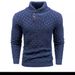Cross-Border European And American Knitted Pullover Fashion Round Neck Slim Fit Sweater Men's Clothing_viptrois.com