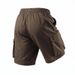plus Size Loose Fit Casual Shorts for Men Thin Ice Silk Multi Pocket Cargo Pants_viptrois.com