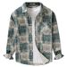 Simple Checkered Workwear Men's Long-sleeved Shirt, Loose-fitting Men's Retro Youth Shirt_viptrois.com
