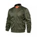 Men's MA-1 Style Bomber Jacket - Military Inspired Slim Fit Nylon Jacket With Stand Collar (6 Colors, XS-XXXL)_viptrois.com