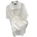 Men's Clothing Summer New Loose Simple Short Sleeved T Shirt White Two Piece Suit Trendy_viptrois.com