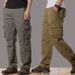 Man's clothing Casual pants Multi-pocket overalls men loose outdoor casual pants cotton straight leg sweatpants men_viptrois.com