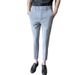 Men's Summer Slim Fit Dress Pants, Breathable & Wrinkle-Resistant, Straight Cut Casual Office Trousers (Black/Gray/Navy)_viptrois.com