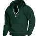 Men's Thickened Hooded Sweatshirt - Winter Pullover Fleece Jacket With Custom Print (Black, Navy, Brick Red, Beige, Light Gray, Dark Gray, Green)_viptrois.com