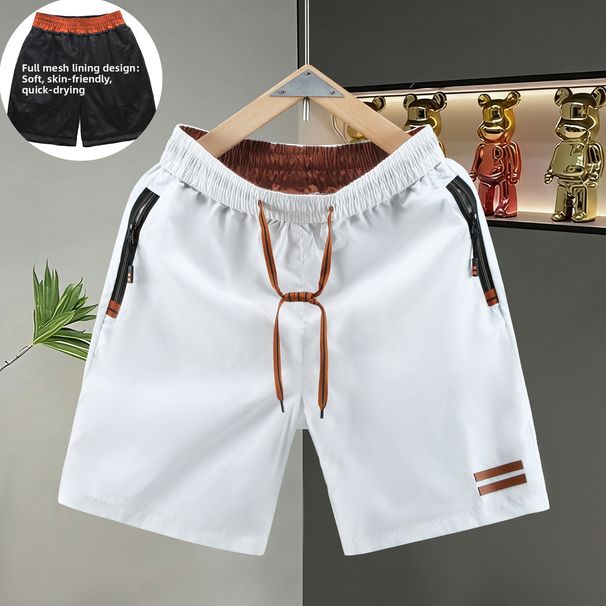 Men's Summer Beach Shorts 5 Point Casual Running Sports Straight Leg_viptrois.com