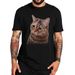 Sad Cat Mewing T Shirt Funny Two Cats Talking Meme Y2k Graphic Tshirt Tops 100% Cotton Soft Unisex T-shirt For Men Women EU Size_viptrois.com
