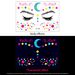 Beauty Health 16 Fluorescent Face Stickers For Nightclub Masquerade Neon Fluorescent Face Stickers Waterproof Music Festival Luminous Tattoo Stickers_viptrois.com