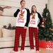 Christmas Fawn letter plaid Christmas family print home dress pajamas_viptrois.com