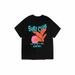 100% Pure Cotton Trendy American T-shirt Summer Men's Printed Loose And Versatile Short Sleeved Top_viptrois.com
