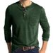Men's Slim Fit Long-Sleeve Henley T-Shirt – Breathable Cotton Blend, 18 Color Options (S-Xxxl, Pocket Detail, Moisture-Wicking)_viptrois.com