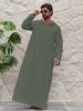 Men's Clothing Pocket Solid Color Hat Can Be Worn Outside Robe Thobe_viptrois.com