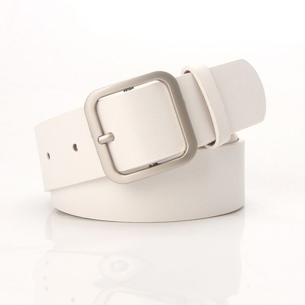 simple square buckle versatile fashion ladies belt dress coat decorative belt female student pants _viptrois.com