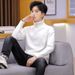 Turtleneck Sweater For Men, Fleece-Lined Thickened Knitwear, Korean Stle Autumn And Base Shirt, Men's Winter Top,_viptrois.com