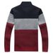 Men's Fleece Zip-Up Sweater With V-Neck - Warm Winter Pullover For Casual & Outdoor Wear (Available In Grey, Red, Blue-Grey, Sizes M-4xl)_viptrois.com