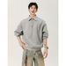 Pulse American Cleanfit Henley Collar Sweatshi For Men Korean Boxy Fit Top Trendy Brand High Intelligence Miu Style Polo_viptrois.com