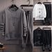 Men's Clothing Snow Mountain Long Sleeve Sweater Suit Men's Autumn New Thin Cotton Round Neck Pullover Fashionable Watermark Two Piece Suit_viptrois.com