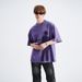 Summer Chinese Style American Washe Vintage Direct Injection Portrait Print Loose Fit Couple T-Shirt_viptrois.com