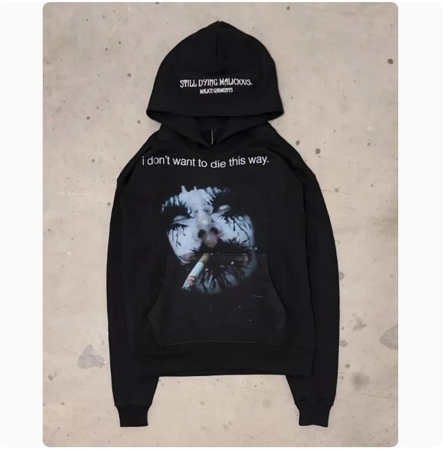 2025 Korean Style Autumn Winter New STLL Smoking Peripheral Versatile Personalized Printed Hoodie Sweatshirt_viptrois.com