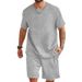Men's Clothing Men's Casual Suits Trendy Round Neck Loose Breathable Clothing Summer For Formal & Casual For Men_viptrois.com