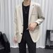 Men's Clothing Casual Suit Set With Dropped Shoulder Design, Long Sleeve T-Shirt & Stylish Blazer - Slim Fit, Korean-Inspired Trendy Outfit For Autumn_viptrois.com