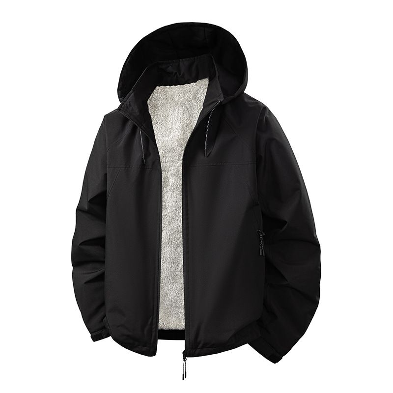 Men's Lightweight Hooded Jacket - Breathable Windproof Outdoor Coat With Adjustable Drawstrings For Spring & Fall Casual Sports_viptrois.com